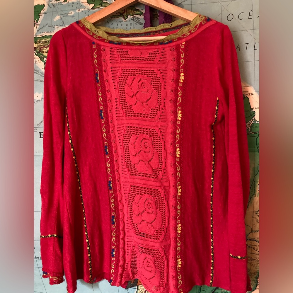 Anthropologie IVKO Woman Fuschia top size 38
